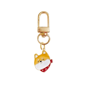 Cartoon Dog Alloy Keychain Shiba Inu Husky Corgi Teddy Poodle Enamel Animal Bag Charm Pendant For Women Kids Cute Gift