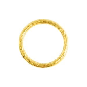 Minimalist 18k gold plated 304 stainless steel ring with unique hammered texture finish