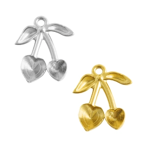 304 Stainless Steel Heart Cherry Pendants DIY Jewelry Making Material Gold Silver Pendants For Necklaces Earrings Making