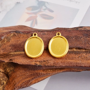 Minimalistische gouden ovale hangerzettingen voor doe-het-zelf sieraden en kettingen maken