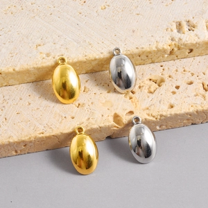 304 Edelstahl Ovaler Anhänger Charms Für DIY Halskette Armband Spiegel Poliert Gold Silber Metall Zubehör Für Schmuckherstellung