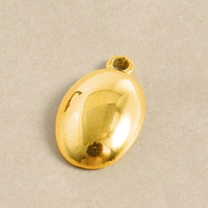 Minimalistischer goldener Oval-Anhänger aus 304 Edelstahl mit Spiegelglanz für DIY-Schmuck