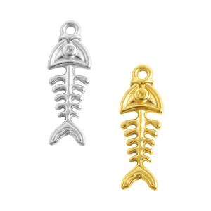Pendentifs en Arête de Poisson en Acier Inoxydable Accessoires de Bijoux DIY Breloques en Arête pour Colliers Boucles d'Oreilles Femme Homme