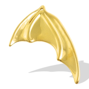 Polished gold stainless steel bat wing pendant for DIY jewelry and necklaces