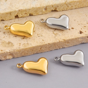 304 Stainless Steel Heart Shaped Pendant For DIY Jewelry Making Polished Mirror Finish Metal Charm Accessories For Necklace