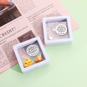 Creative Stainless Steel Food Decision Coin Set With 3D Suspension Display Box For Couples Fun Decision Maker Desktop Decoration Gift