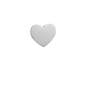 Detailed view of heart-shaped stainless steel pendant with polished mirror finish