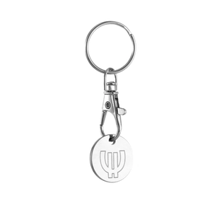 Porte-clés Jeton de Caddie Acier Inoxydable Support de Pièce Anneau Porte-clés Métal Avec Fermoir Mousqueton Multicolore