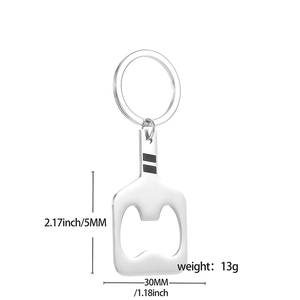 Pickleball paddle stainless steel keychain bottle opener accessory for backpacks