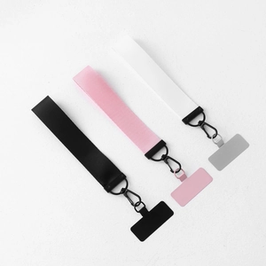 Universal crossbody phone lanyard with colorful woven straps and stainless steel clips