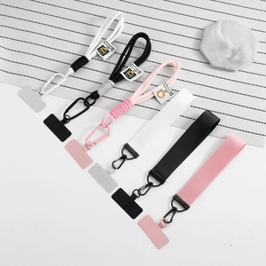 Universal Multipurpose Nylon Woven Phone Lanyard Wrist Strap With Stainless Steel Hook Anti-Lost Phone Case Patch Accessory