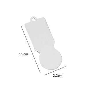 Custom stainless steel shopping cart token keychain with sublimation DIY blank surface
