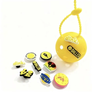 Set de breloques de sac Pickleball DIY avec pendentif boule jaune et charms décoratifs