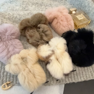 Faux Fur Plush Hair Claw Clip For Women Winter Block Soft Headwear Cute Ponytail Hair Accessory Fashion Hair Clip