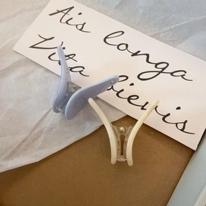 Lindas pinzas para el cabello de alas de ángel en azul claro y crema para niñas
