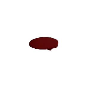 Minimalist deep red oval hair clip with elegant matte flocking texture on white background
