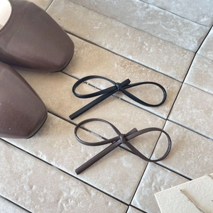 Elegant Faux Leather Bow Duckbill Hair Clip For Women Handmade Sweet Leather Bowknot Side Clip Hair Accessories