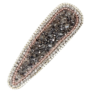 Fermaglio per capelli a goccia con strass scintillanti e dettagli in perle finte