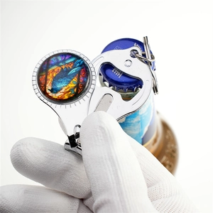 Multifunctional dragonfly nail clipper keychain and bottle opener with artistic inlay