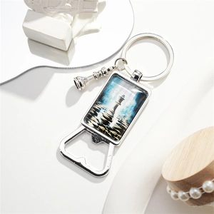 Porte-clés Ouvre-bouteille en Métal Avec Pendentif Pièce d'Échecs Thème Échecs Internationaux Anneau de Clé Carré Pour Hommes Accessoires de Voiture Cadeau