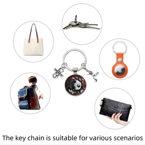 Sports theme keychain with soccer patterns and multi-use charms for bags and keys