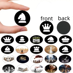 Glass Chess Fridge Magnets Round Crystal Glass Decorative Magnets For Kitchen Office Whiteboard Locker Home Decor Accessory