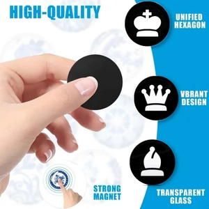 20pcs chess pattern glass fridge magnets with strong magnetic base for whiteboard