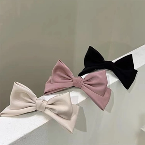 Fermaglio per Capelli con Fiocco in Nastro di Raso Grande in Stile Giapponese Fatto a Mano Elegante Molla a Fiocco per Donna Dolce Accessorio Coda di Cavallo