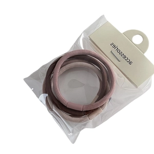 5-pack Morandi color high elasticity hair ties in a hanging package for girls