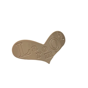 Pince à cheveux coeur en acrylique scintillant avec gravure Laromd pour femmes, marron clair