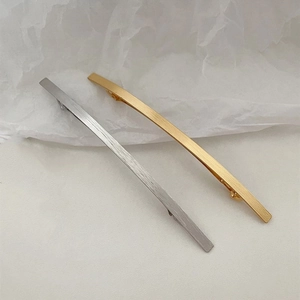 Minimalistische Gebürstete Metall Haarspange Für Damen Galvanisierte Geometrische Pferdeschwanz Halter Elegante Haarnadel