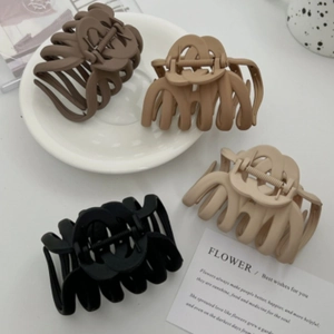 Minimalist Matte Large Hair Claw Clip For Women Vintage Elegant Shark Clips Solid Color Back Head Hair Accessories