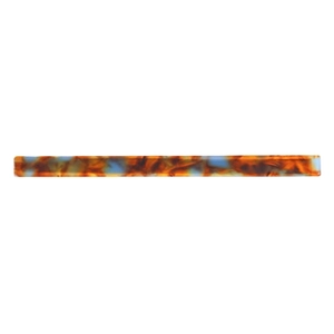 Set of two minimalist tortoise shell hair clips with vintage marble pattern in brown and blue
