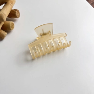 Korean Style Matte Jelly Color Hair Claw Clip For Women Small Medium Acrylic Transparent Hair Grip Simple Hair Accessories