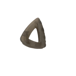 Translucent dark grey triangular hair claw clip for high ponytail styling and securing