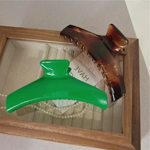 Grande Pinza per Capelli in Acrilico Minimalista Stile Ins Antiscivolo Presa Forte Tartarugato Accessori per Capelli Donna
