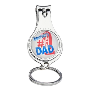 Multifunctional American flag nail clipper keychain for Father's Day, America's #1 DAD gift