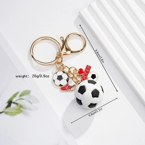 Portachiavi Palla Sportiva 3D Lega Calcio Basket Baseball Rugby Tennis Ciondolo Borsa Ornamento Souvenir Regalo Per Fan