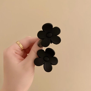 Minimalistische Matte Acryl Bloem Haarklem Voor Dames Eenvoudige Effen Kleur Haarklem Dagelijks Haaraccessoire