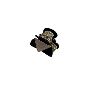 Elegant black hair claw clip with pink triangle accent and Modern Girl text for women