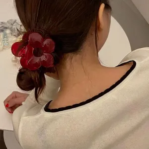 Dolce Pinza per Capelli a Forma di Fiore Grande Acrilico Trasparente Camelia Clip per Capelli per Donna Ragazza Accessori