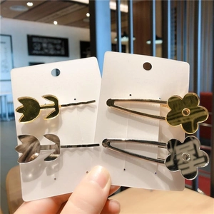 Barrettes à Cheveux en Métal Miroir Tulipe Fleur pour Femmes Doux Alliage Coeur Accessoires Cheveux Fille Bijoux