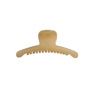 Grande pince à cheveux beige minimaliste élégante pour coiffage de cheveux épais ou fins