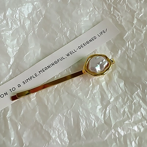 Modische Minimalistische Legierung Barock Unregelmäßige Kunstperle Haarspange Für Damen Gold Silber Seitenpony Haarspange Haarschmuck