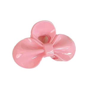 Pince à cheveux noeud rose brillant pour coiffures élégantes et accessoires de chignon