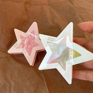 Mollone per capelli a forma di stella in acetato colorato con design olografico