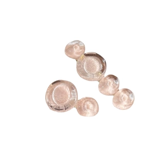 Lot de barrettes à cheveux en résine rose champagne avec fini perlé scintillant