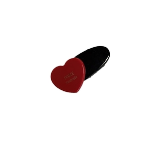 Pince à cheveux cœur rouge minimaliste avec lettrage France Handmade pour filles