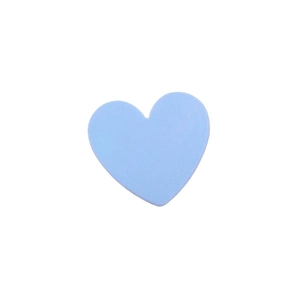 Pastel blue heart-shaped hair clip for women featuring a minimalist matte finish