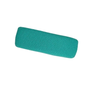 Minimalistische cyanfarbene Haarspange aus gewebtem Stoff mit Rechteckform für Damen